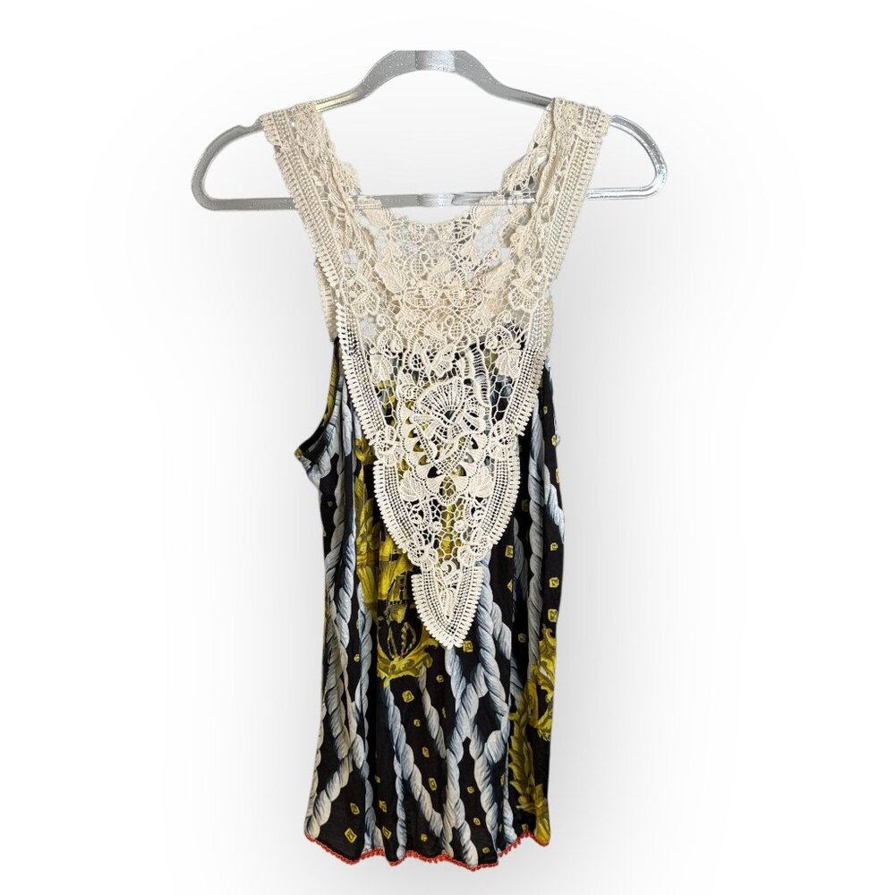 T-Bags LA Crochet‎ Patterned Tank Top